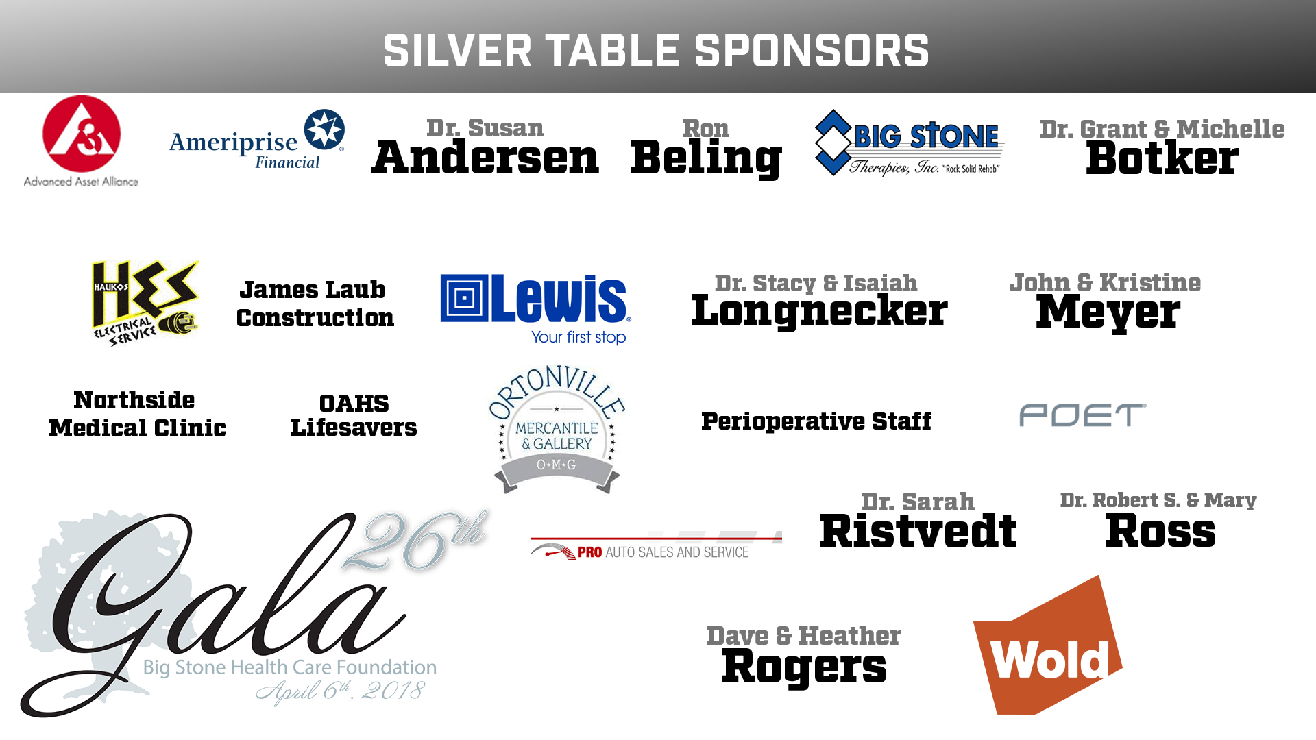 Silver Table Sponsors Silver Table Sponsors